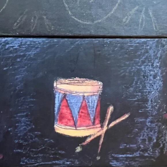 Vtg BOB'S BOXES Primitive Colors Nativity 3 Folk Art NESTING BOXES Angel, Dove - Picture 5 of 16